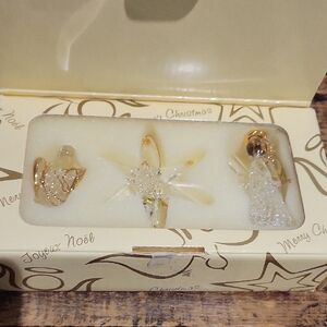 Avon Holiday Ornament Set - Gold and Clear